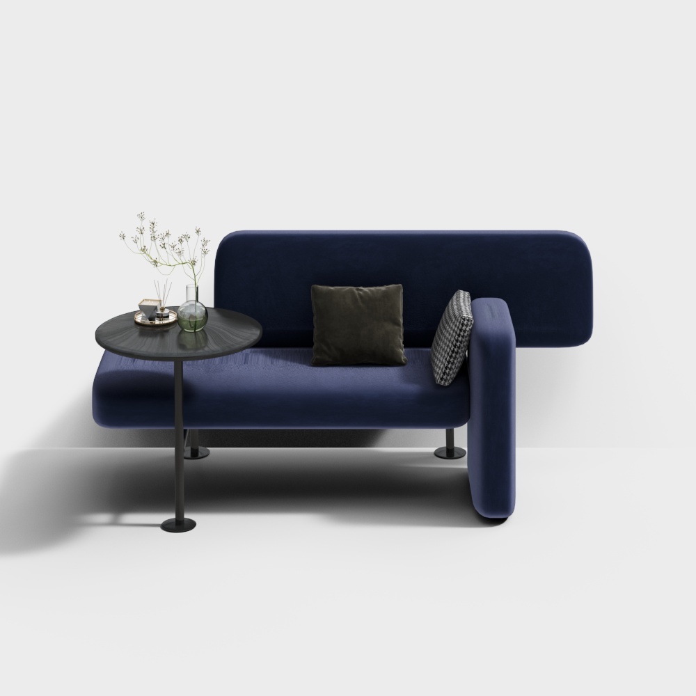 Modern Double Purple Sofa