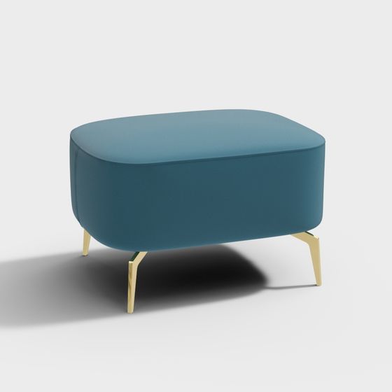Elegant Ottoman 3D model for Modern Interiors