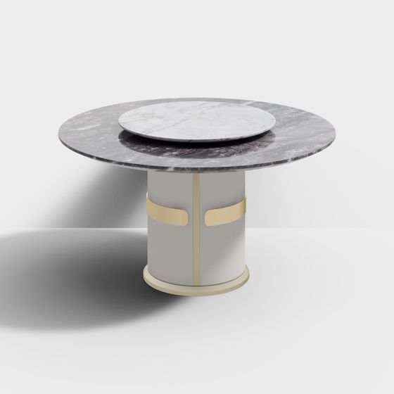 Stylish Round Table 3D model for Modern Interiors