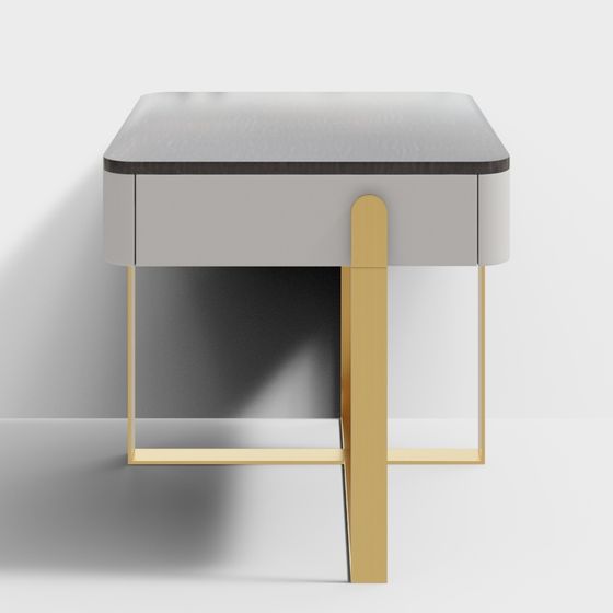 Modern Minimalist Low-Poly Side Table 3D model