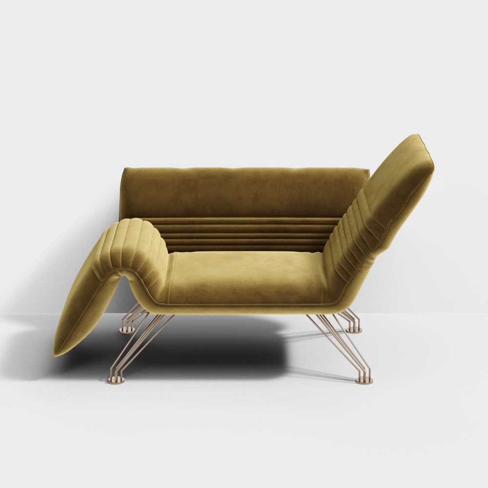 Divano Singolo Giallo Moderno