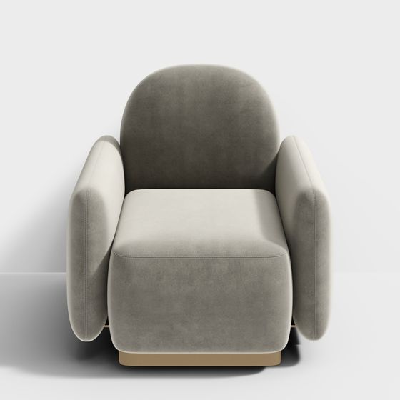 모던 싱글 베이지-옐로우 소파