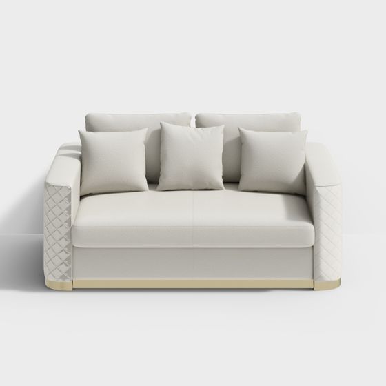 Urban Comfort Low-Poly Sofa 3D model