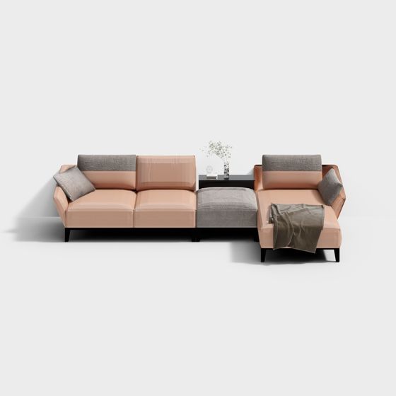 Low Polygon Stylish Sofa 3D model