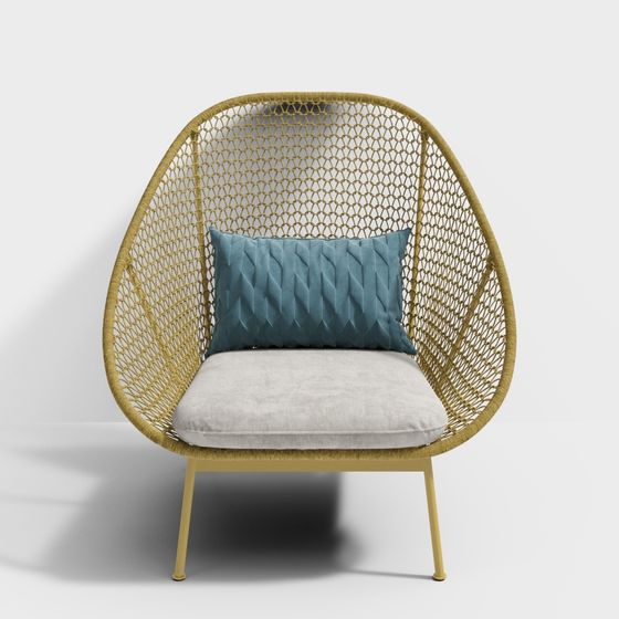 Cozy Nest Chair 3D model for Modern Interiors