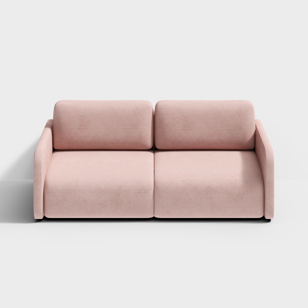 Elegant Pink Sofa 3D Model – Modern Interior Furniture