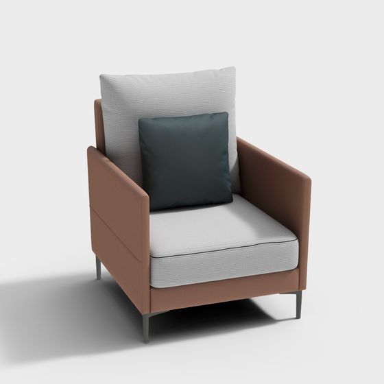 Stylish 3D Armchair Model for Modern Interiors