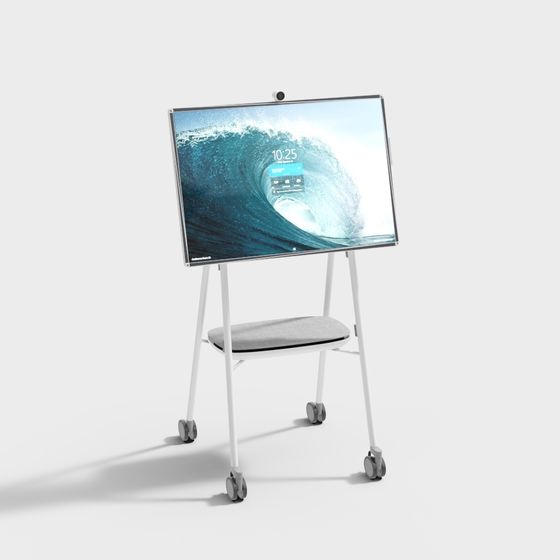 Smart Whiteboard Cart 3D model for Modern Offices