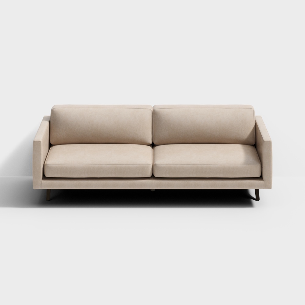 북유럽 식 NORHOR 수입 1 층 소 가죽 이탈리아 스타일 고대 GET 올 가죽 소파 3 인 K- 살구 색상