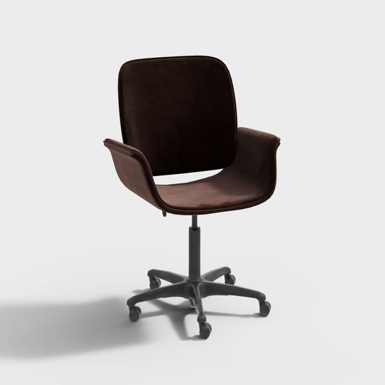 Elegant Low-Polygon Office Chair 3D model