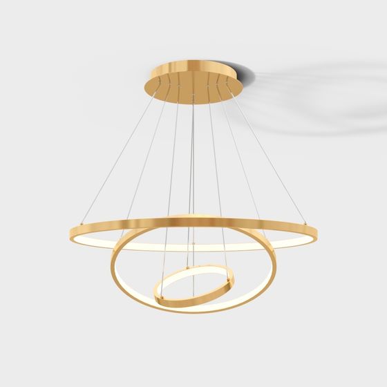 Stylish Modern Chandelier 3D model