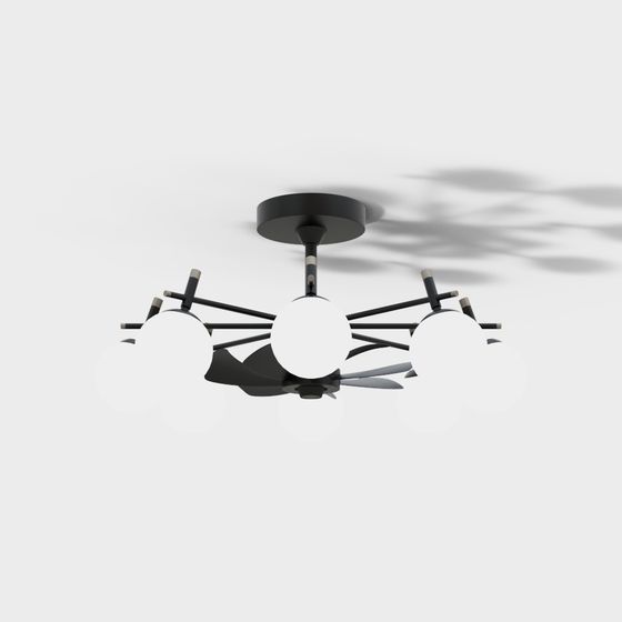 Stylish Low Poly Pendant Light 3D model