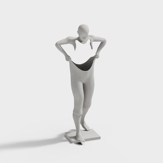 Human Stretching Pose 3D model