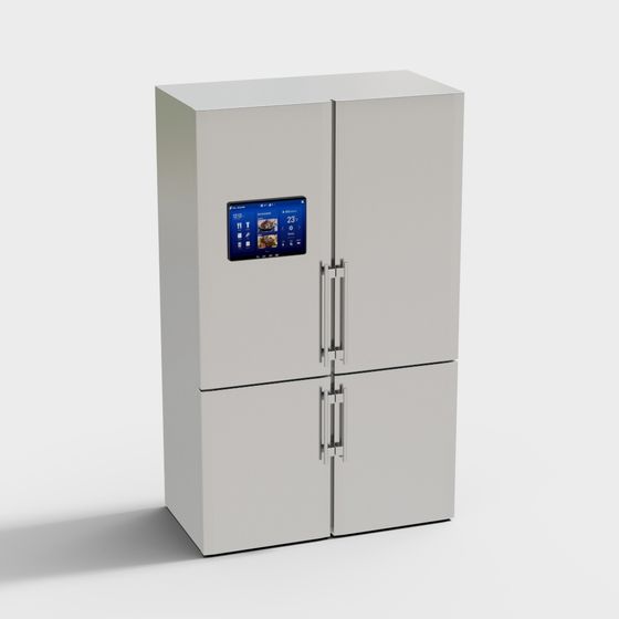 Smart Refrigerator 3D model for Modern Home Design