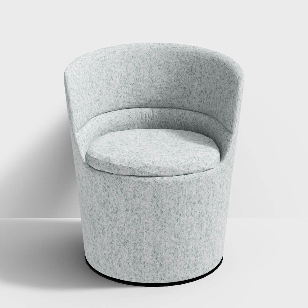 Cushy Round Chair 3D model