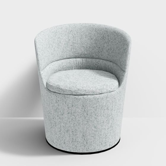 Cushy Round Chair 3D model