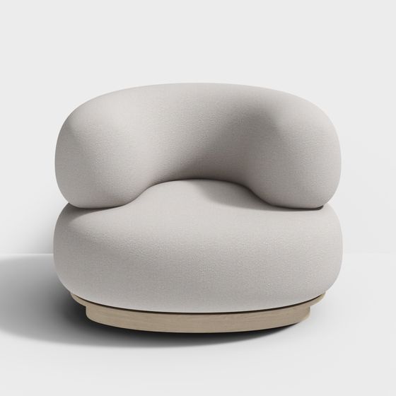 Elegant Streamlined Sofa 3D model