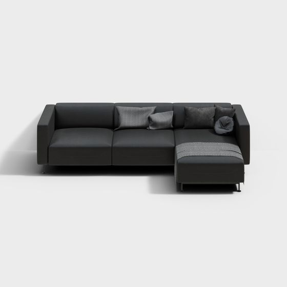Contemporary Low-Polygon Sofa 3D model