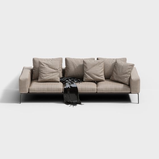 Elegant Minimalist 3D Sofa Model