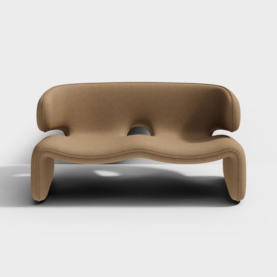Elegant Low-Poly Sofa 3D Model