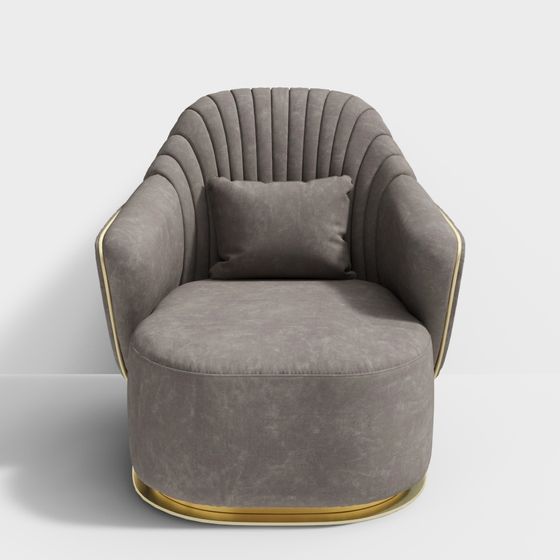 Elegant 3D Model Sofa Chair for Modern Interiors