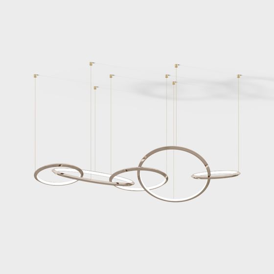 Elegant Suspended Halo 3D Model for Contemporary Spaces