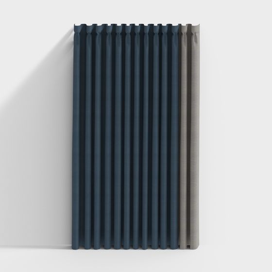 Vertical Stripes Curtain 3D model