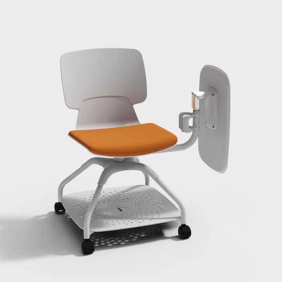 Modern Minimalist Movable Office Chair 3D model