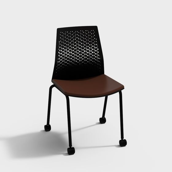 Stylish Low-Polygon Office Chair 3D model