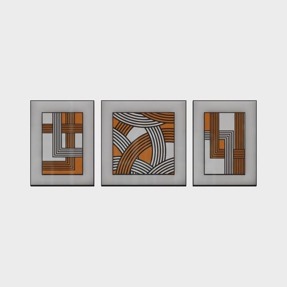 Abstract Geometric Frame 3D model