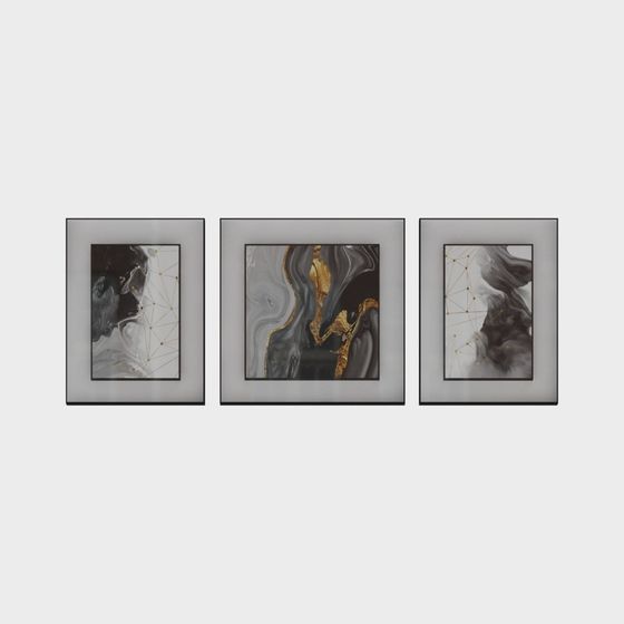 Abstract Flowing Frame 3D Model