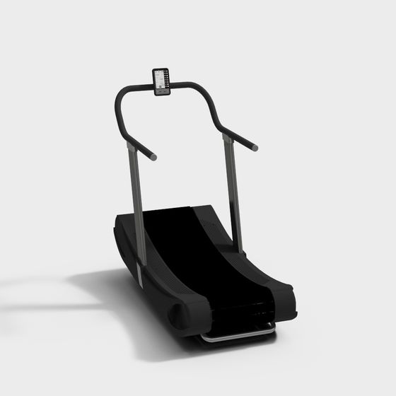 Sleek Low-Poly Treadmill 3D model for Creative Projects