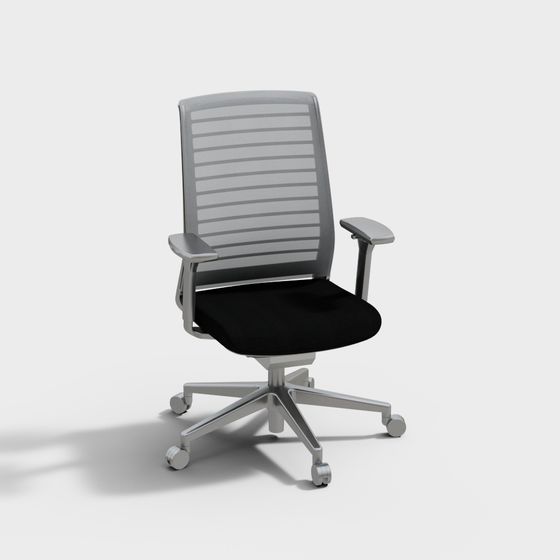 Elegant Scandinavian Low-Poly Office Chair 3D model