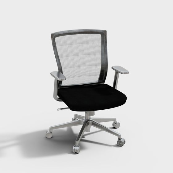Elegant Low-Poly Office Chair 3D model