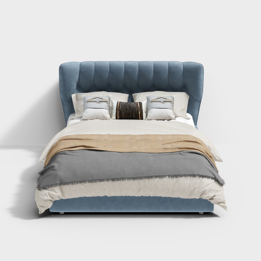 Zhida Home - light luxury style bed frame 1.5mZB2173-2