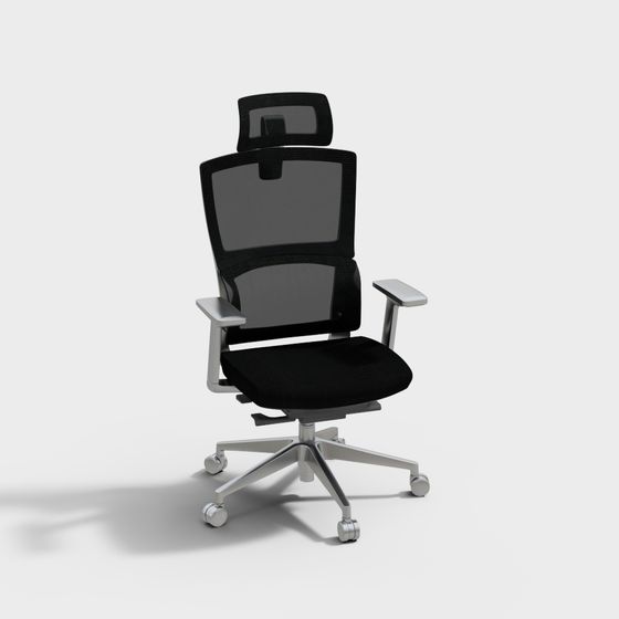 Elegant Low-Poly Office Chair 3D Model
