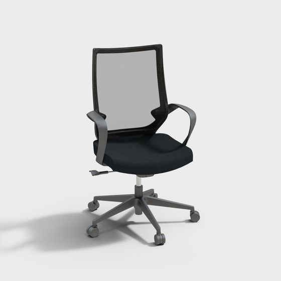 Modern Low-Poly Office Chair 3D model