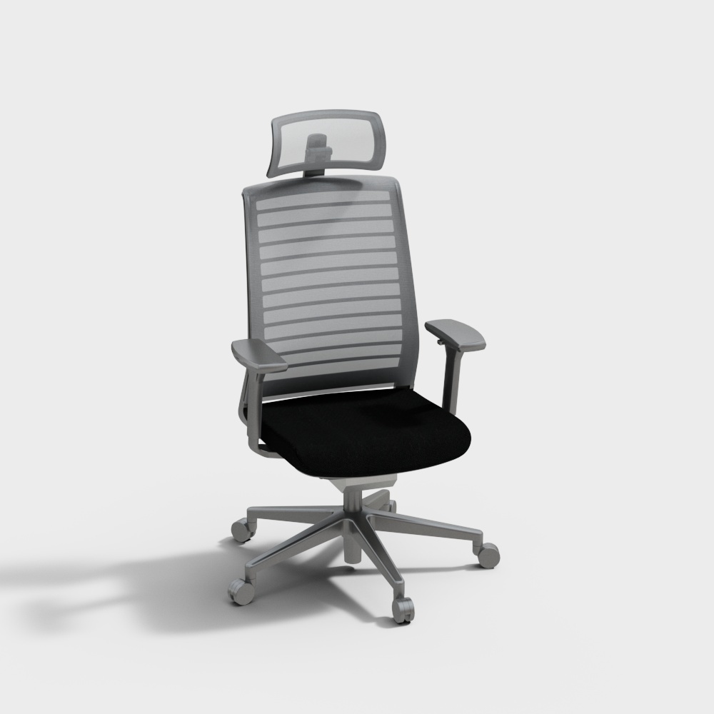 Stylish Low-Poly Office Chair 3D Model