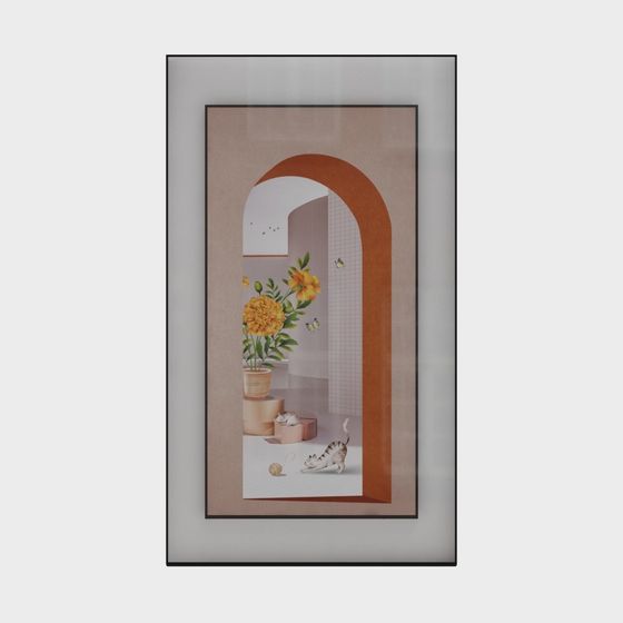 Dreamy Low-Poly Indoor Design 3D model