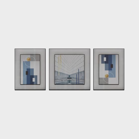Abstract Geometric Picture Frame 3D model