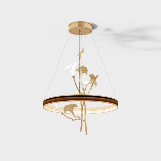Stylish Floral Pendant Light 3D model for Modern Interiors