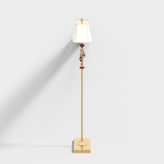 Elegant Vintage Floor Lamp 3D model