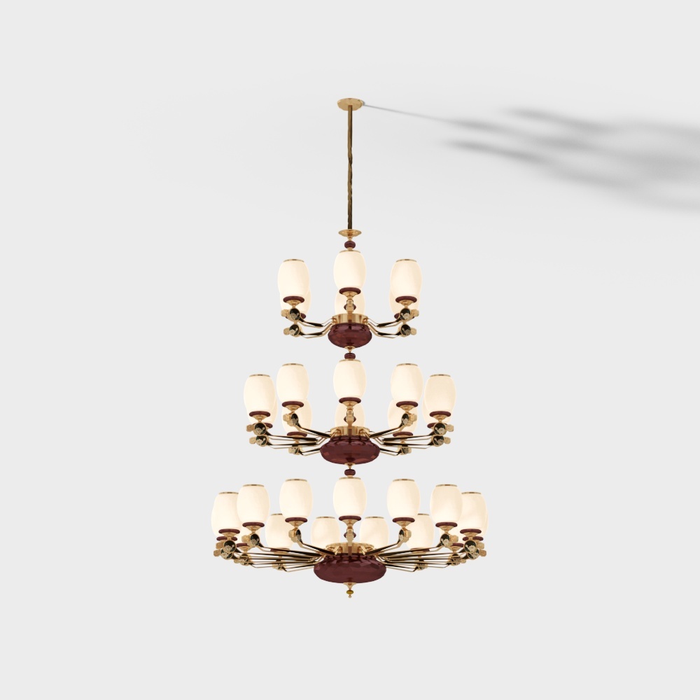 Xinghao Copper House - New Chinese - Chandelier - 2052 Series - 15 plus 10 plus 5