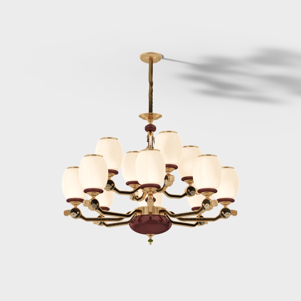Xinghao Copper House - New Chinese - Chandelier - 2052 Series - 8 plus 4