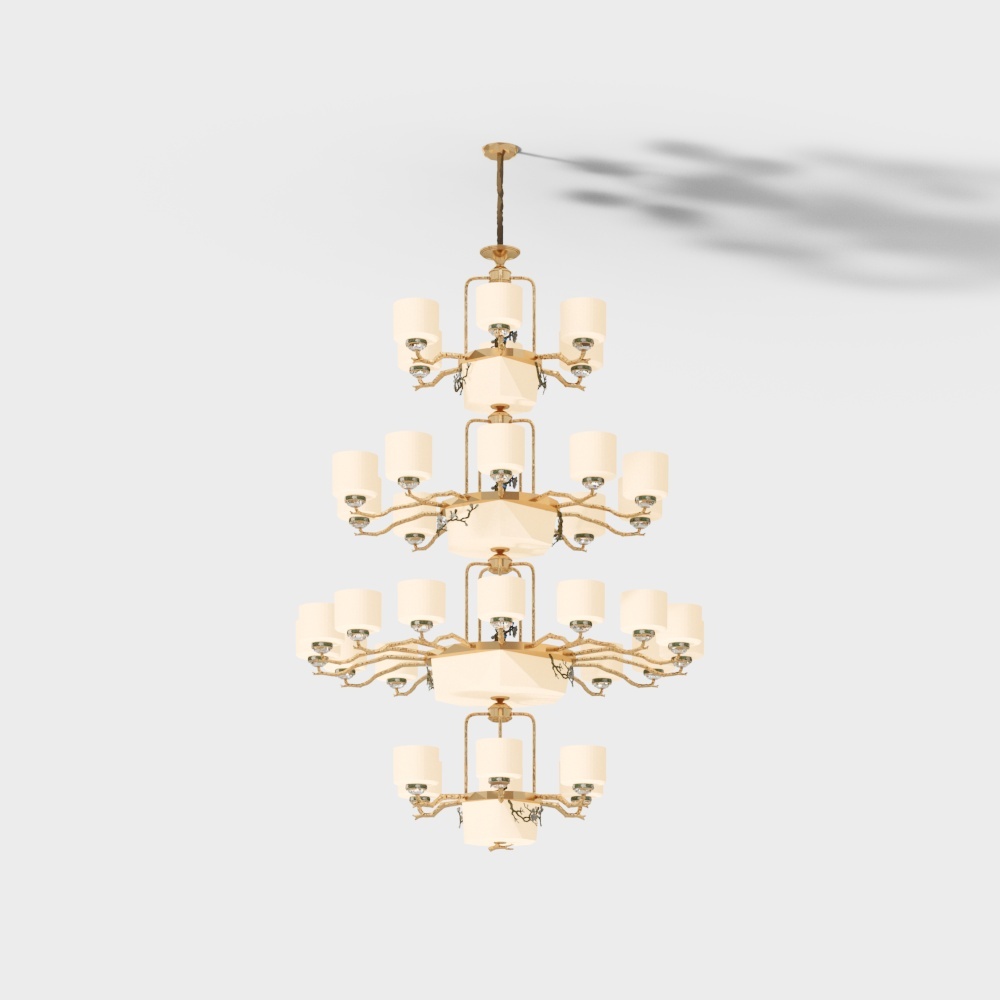 Xinghao Copper House - New Chinese - Chandelier - 1870 Series - 6 plus 15 plus 10 plus 6