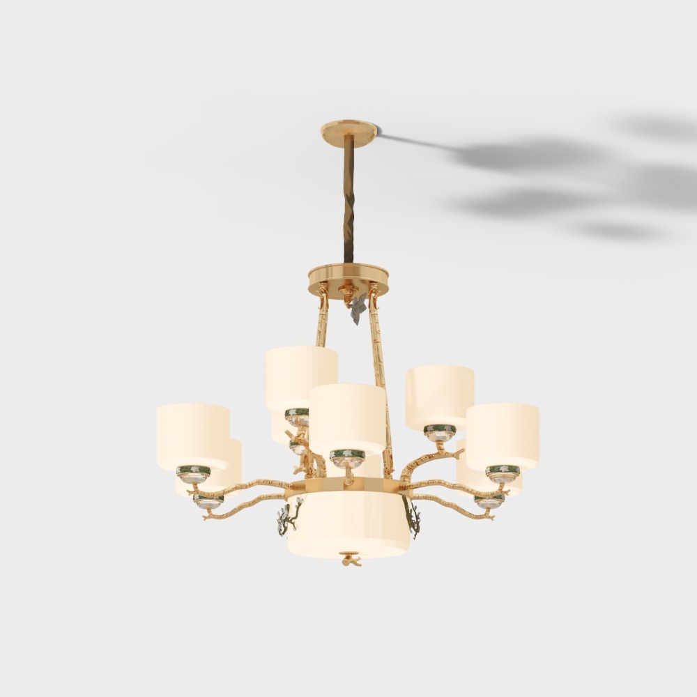 Art Nouveau Chandelier 3D model