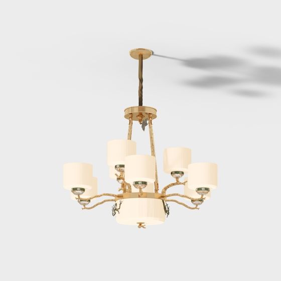 Art Nouveau Chandelier 3D model