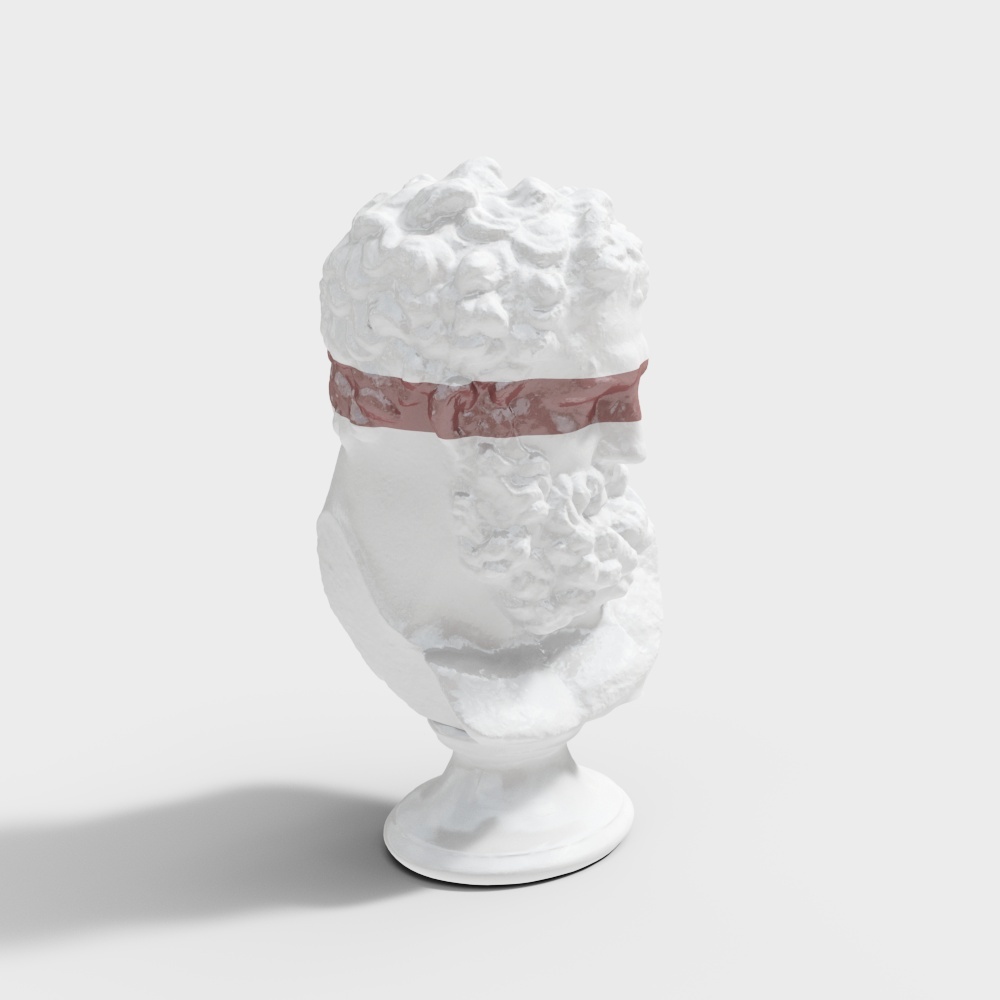 Classical Statue 3D Model – Detailed White Sculpture