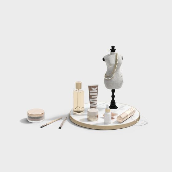 Stylish Makeup Display Stand 3D model