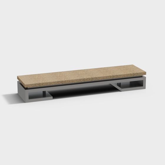 Urban Inspired Minimalist Bench 3D model